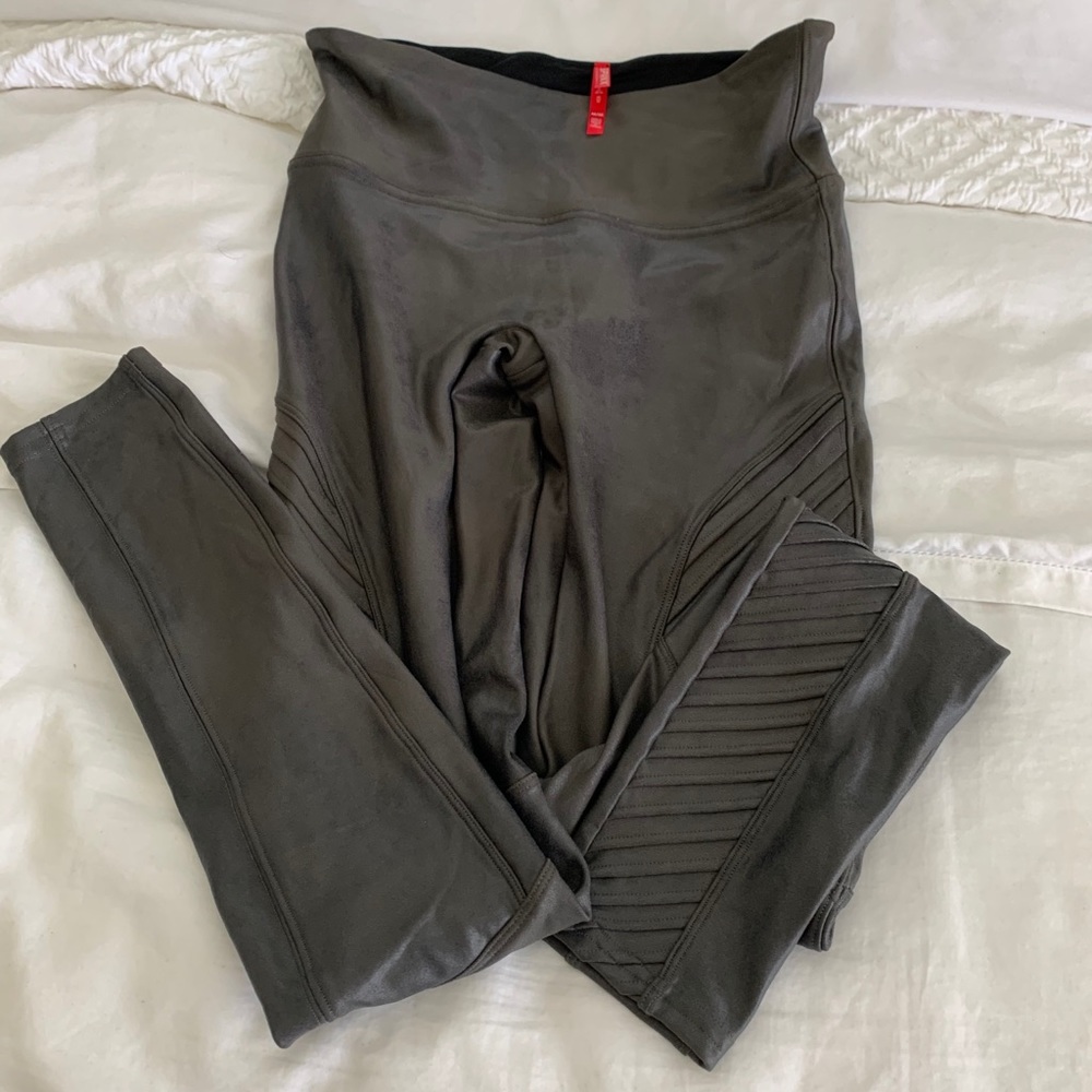 Spanx Moto Faux Leather Leggings